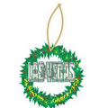 Las Vegas Block Letter $100 Wreath Ornament w/ Mirrored Back (10 Sq. In.)